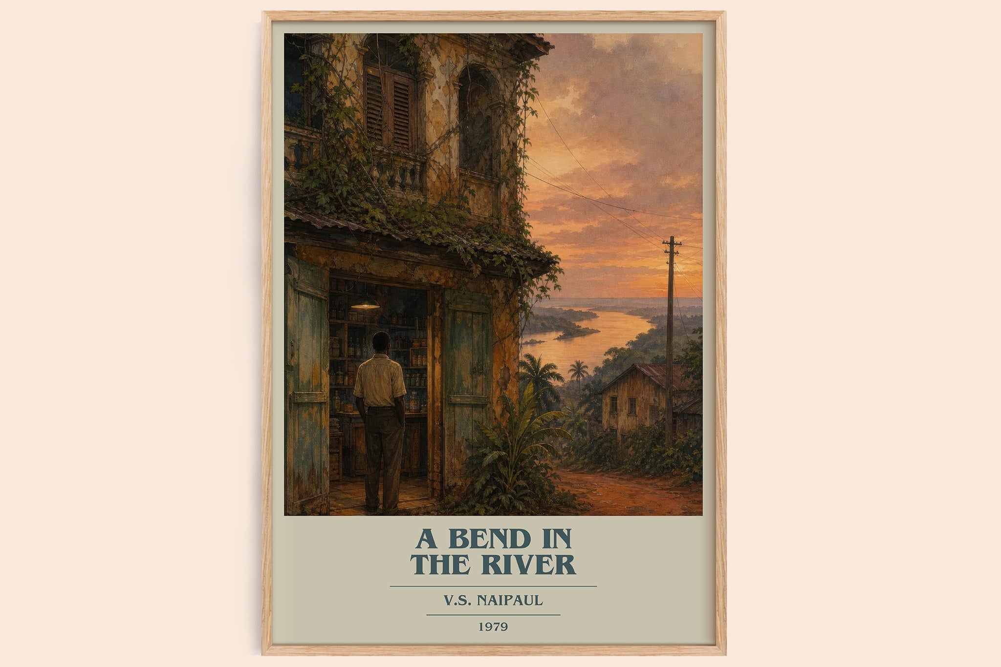 A Bend in the River Book Cover Poster by V.S. Naipaul