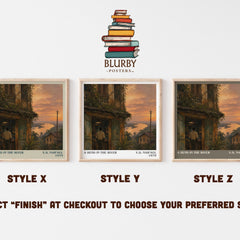 A Bend in the River literary print in frame leaning in hallway – literary fiction wall art