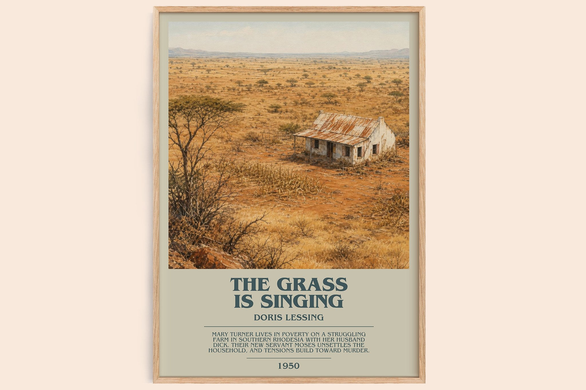 The Grass Is Singing Bookish Wall Art by Doris Lessing