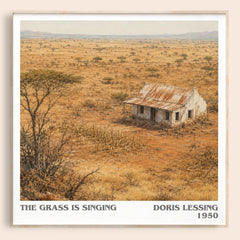 The Grass Is Singing literary book poster by Doris Lessing – framed literary art print