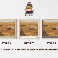 The Grass Is Singing literary print in frame leaning in hallway – literary fiction wall art