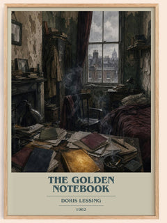 The Golden Notebook book cover book poster by Doris Lessing – framed literary art print