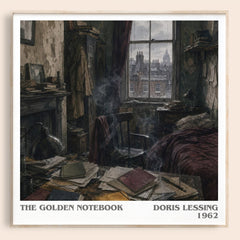 The Golden Notebook literary book poster by Doris Lessing – framed literary art print