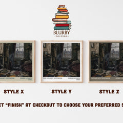 The Golden Notebook literary print in frame leaning in hallway – literary fiction wall art