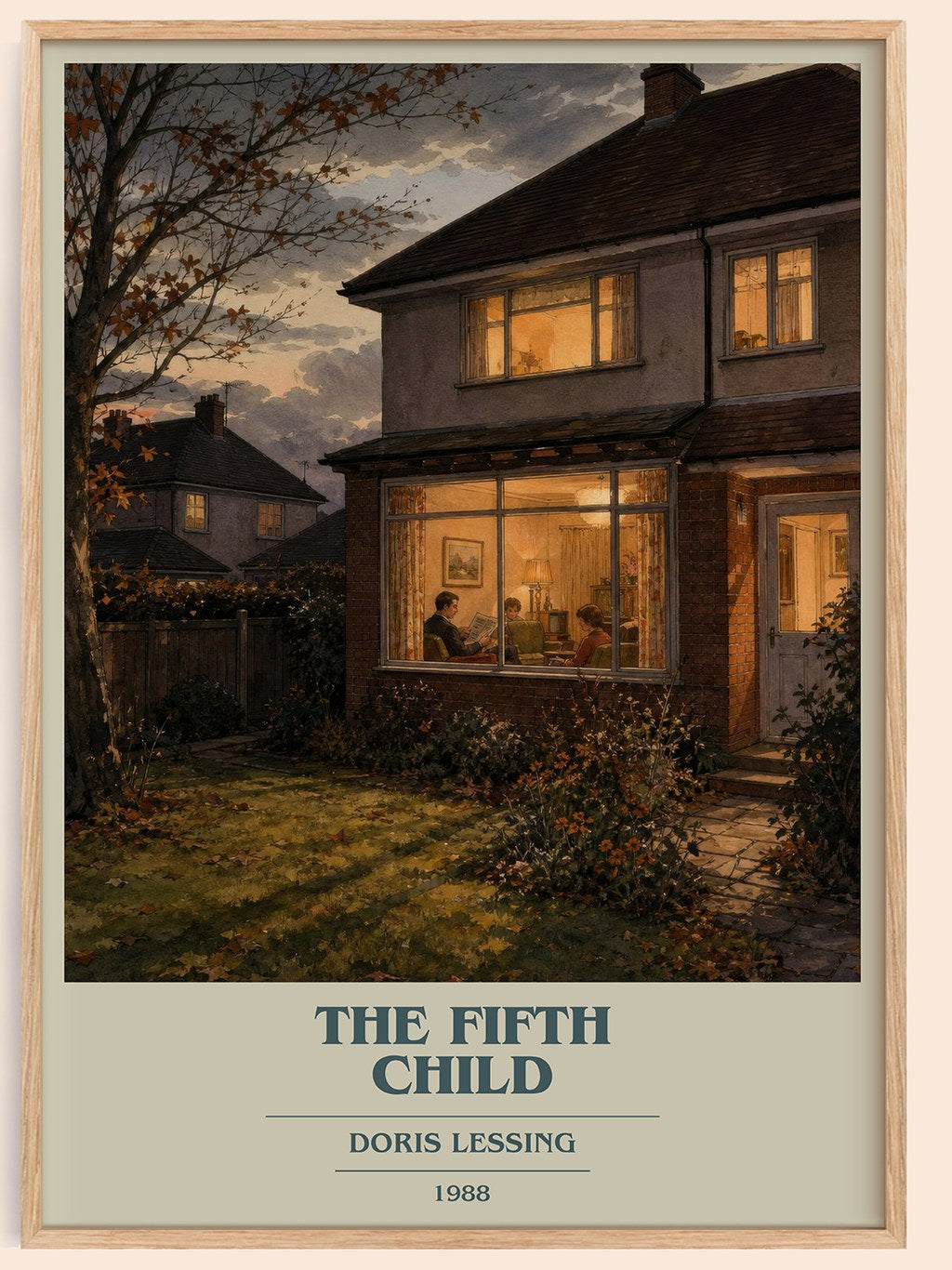 The Fifth Child book cover book poster by Doris Lessing – framed literary art print