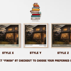 The Fifth Child literary print in frame leaning in hallway – literary fiction wall art