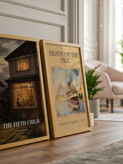 The Fifth Child watercolour print framed by window – literary home decor