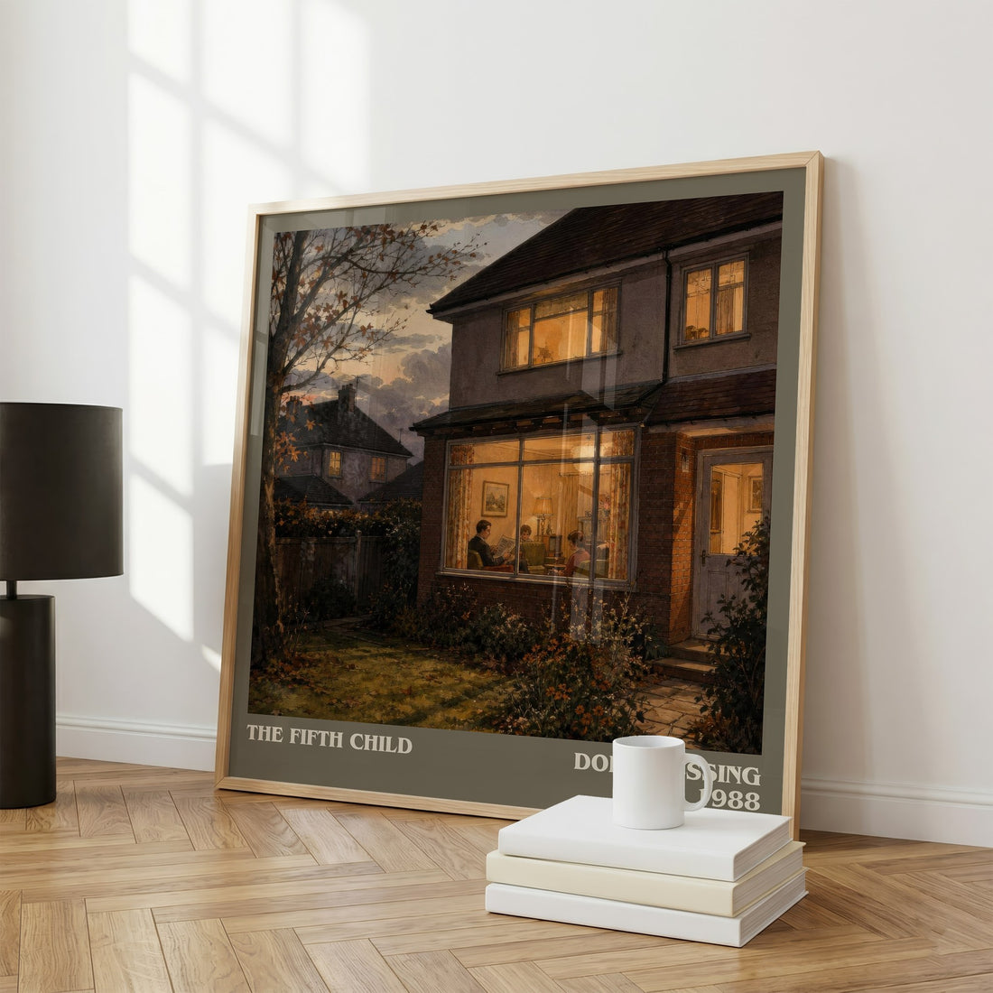 The Fifth Child literary print framed by window – literary home decor