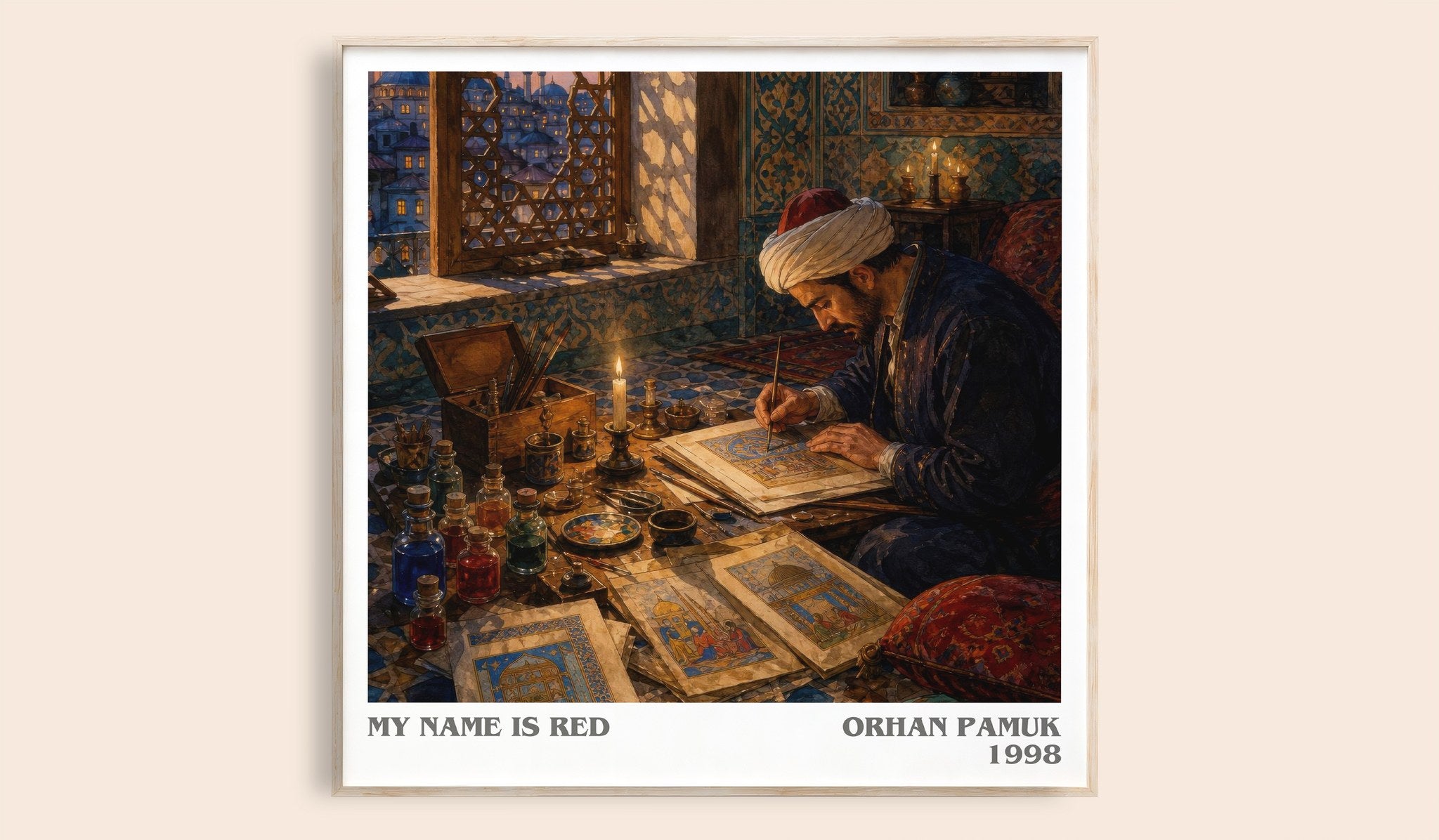 My Name Is Red Literary Art Print by Orhan Pamuk