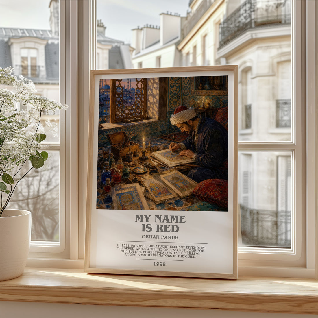 My Name Is Red bookish poster colour and style options – Orhan Pamuk book art
