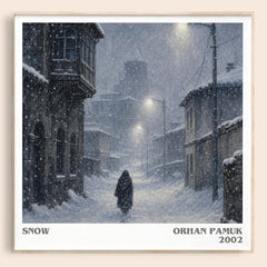 Snow literary book poster by Orhan Pamuk – framed literary art print