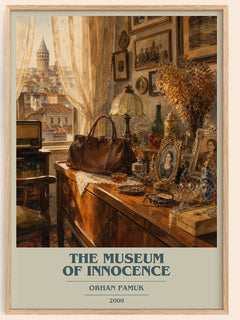 The Museum of Innocence book cover book poster by Orhan Pamuk – framed literary art print