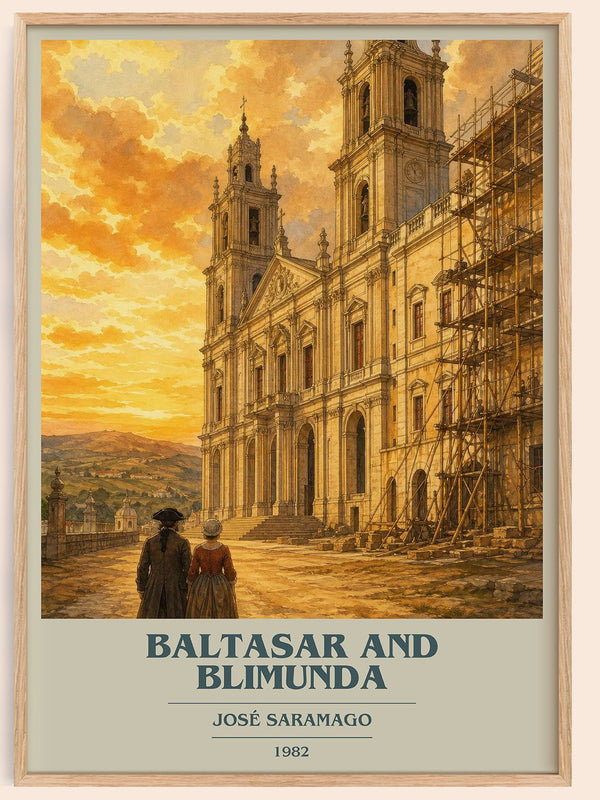 Baltasar and Blimunda book cover book poster by José Saramago – framed literary art print