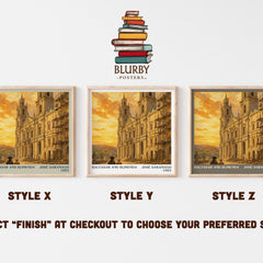 Baltasar and Blimunda literary print in frame leaning in hallway – literary fiction wall art