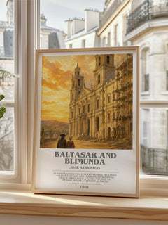 Baltasar and Blimunda bookish poster colour and style options – José Saramago book art
