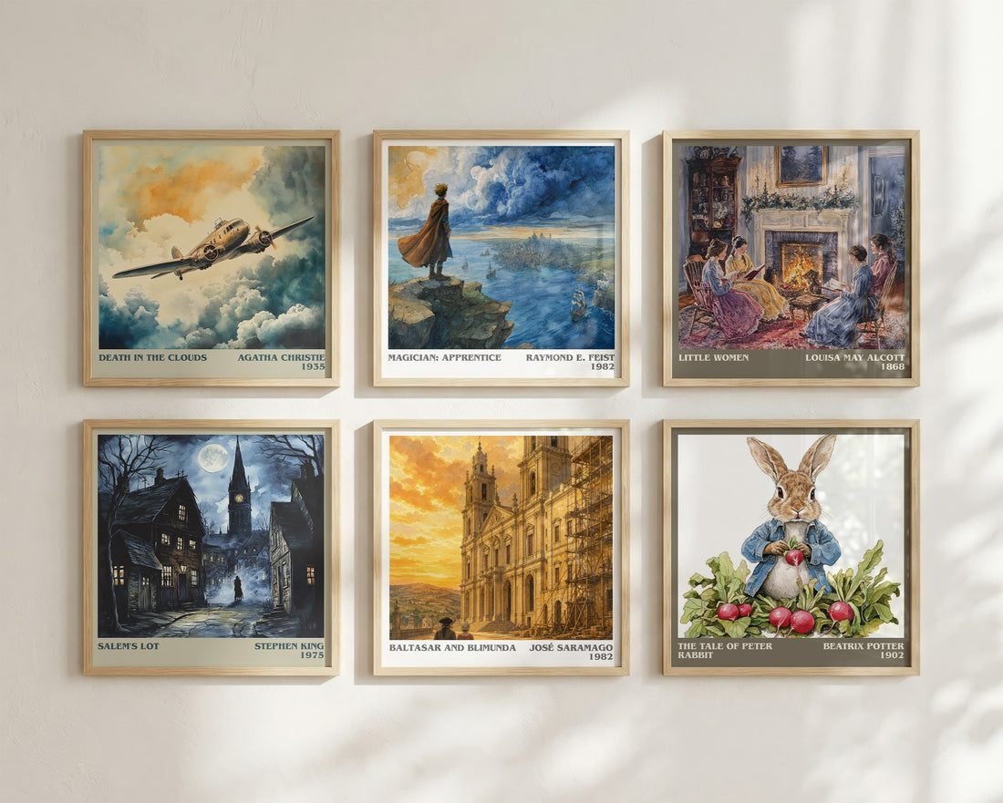 Baltasar and Blimunda literary art print colour and style options – José Saramago book art