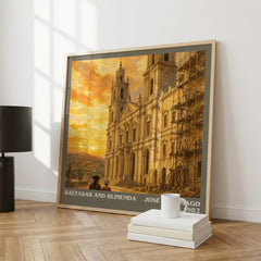 Baltasar and Blimunda literary print framed by window – literary home decor