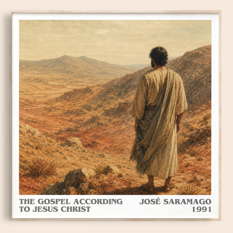 The Gospel According to Jesus Christ literary book poster by José Saramago – framed literary art print