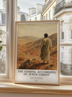 The Gospel According to Jesus Christ book cover poster colour and style options – José Saramago book art