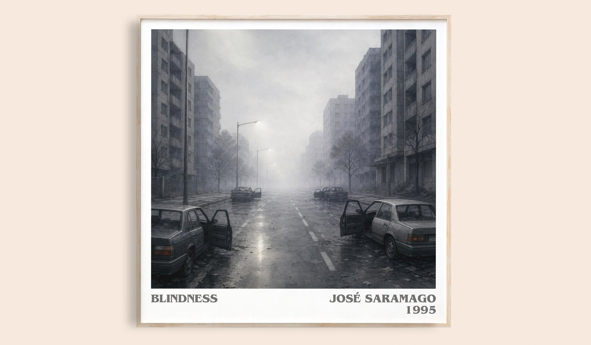 Blindness Literary Art Print by José Saramago