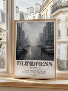 Blindness bookish poster colour and style options – José Saramago book art