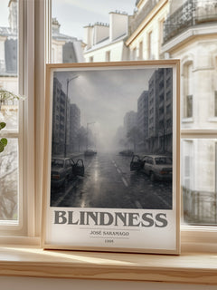 Blindness book cover poster colour and style options – José Saramago book art