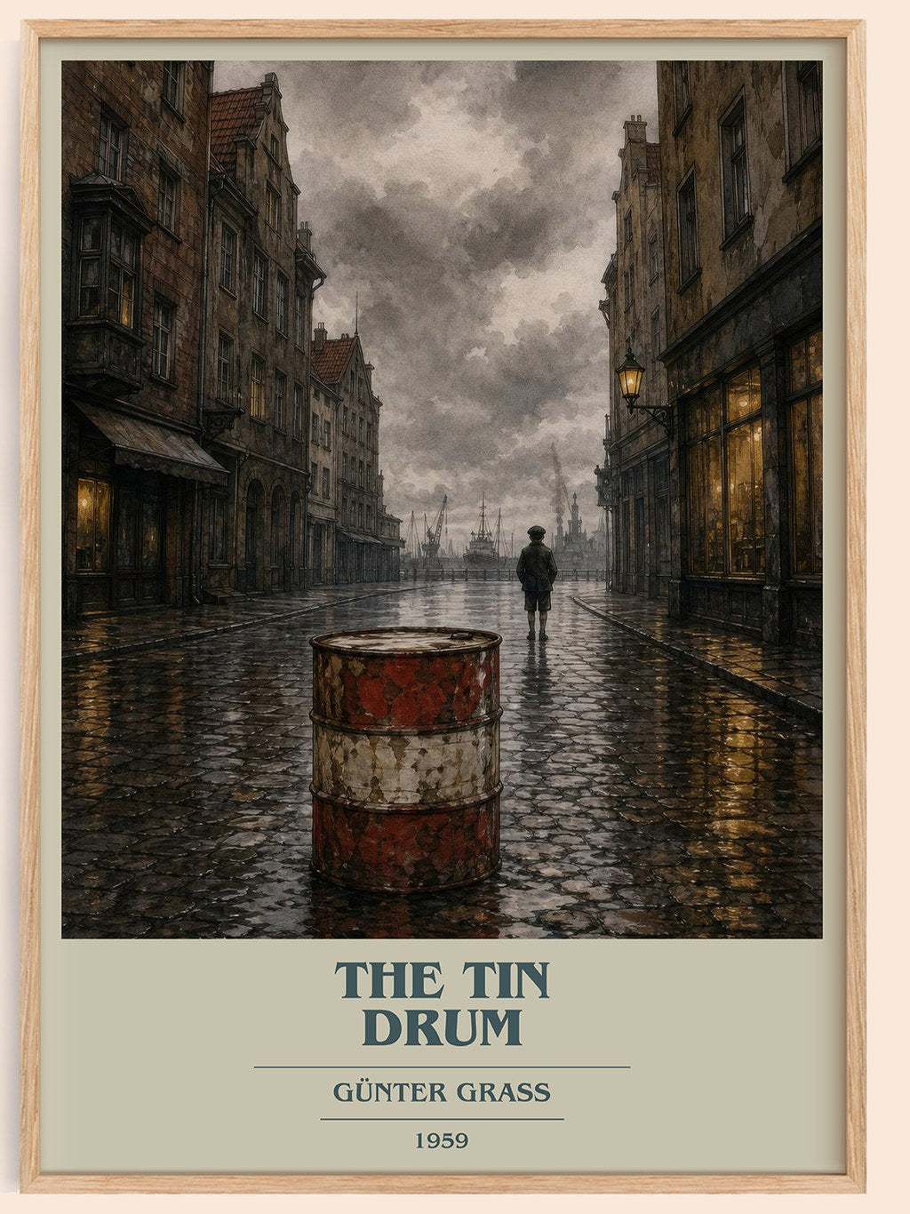 The Tin Drum book cover book poster by Günter Grass – framed literary art print