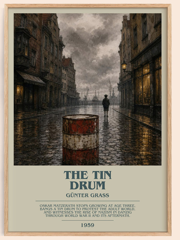 The Tin Drum bookish book poster by Günter Grass – framed literary art print