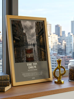The Tin Drum bookish print framed by window – literary home decor