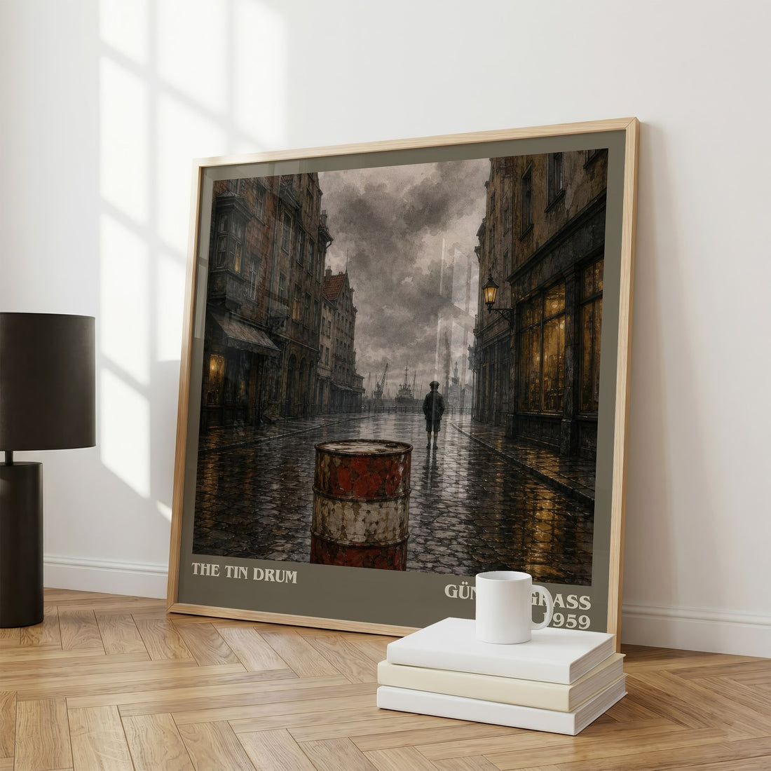 The Tin Drum literary print framed by window – literary home decor