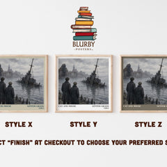Cat and Mouse literary print in frame leaning in hallway – literary fiction wall art