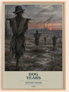 Dog Years book cover book poster by Günter Grass – framed literary art print
