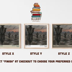 Dog Years literary print in frame leaning in hallway – historical fiction wall art