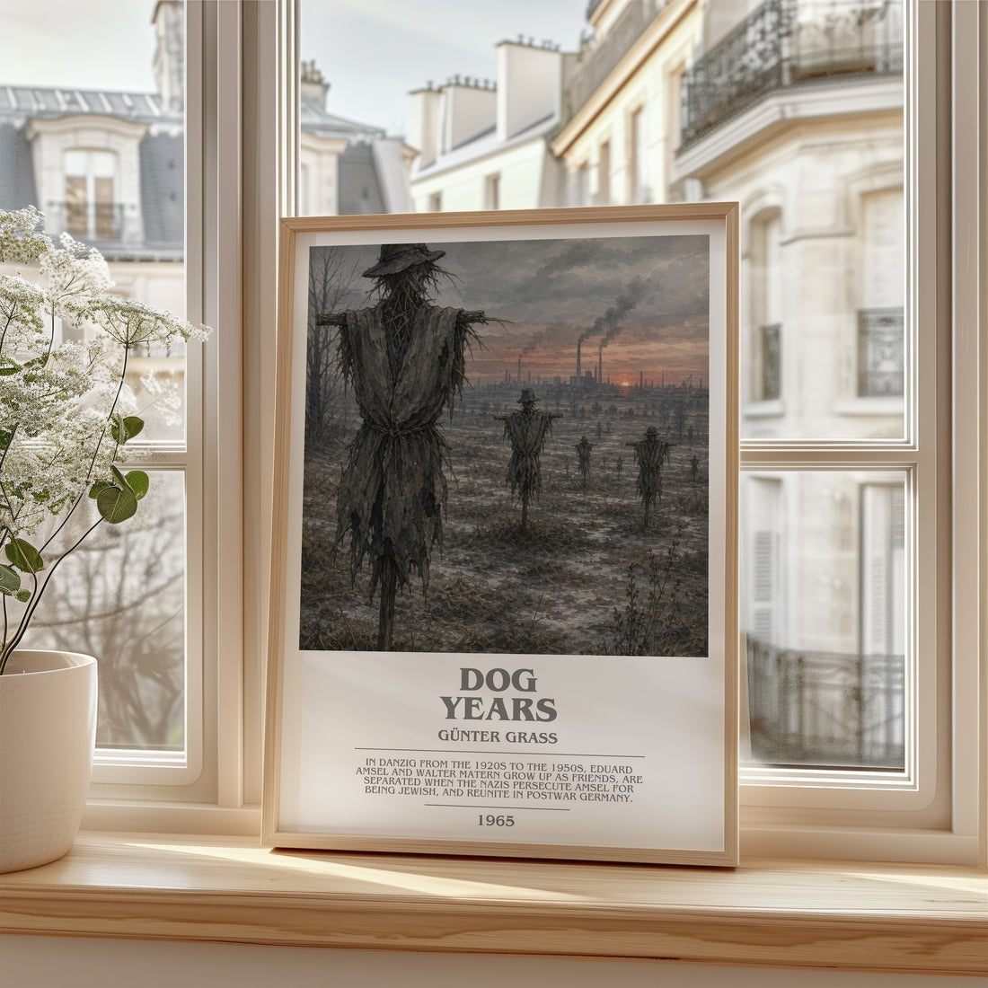 Dog Years bookish poster colour and style options – Günter Grass book art
