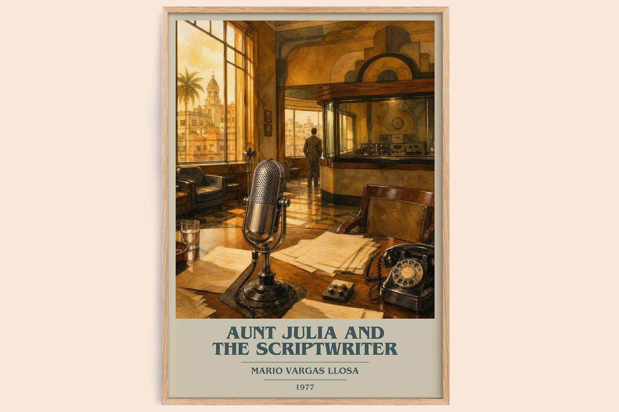 Aunt Julia and the Scriptwriter Book Cover Poster by M. Llosa