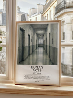 Human Acts bookish poster colour and style options – Han Kang book art