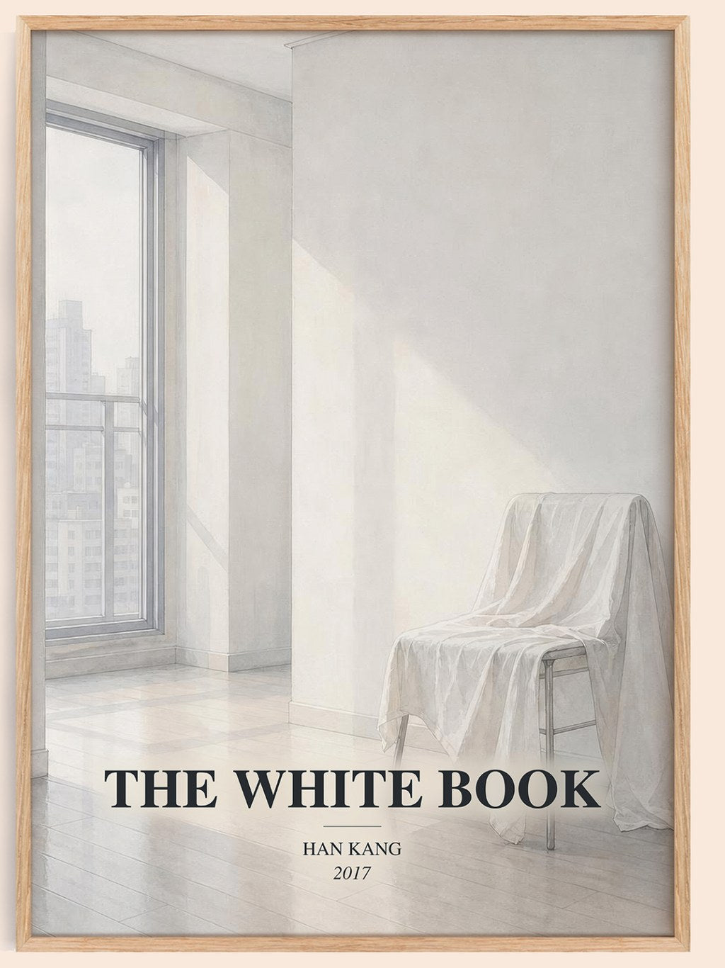 The White Book watercolour book poster by Han Kang – framed literary art print