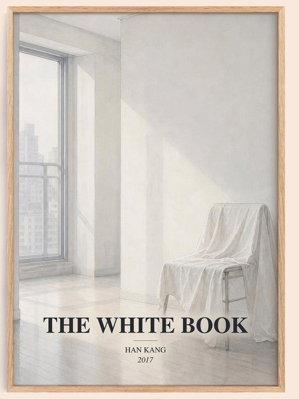 The White Book watercolour book poster by Han Kang – framed literary art print