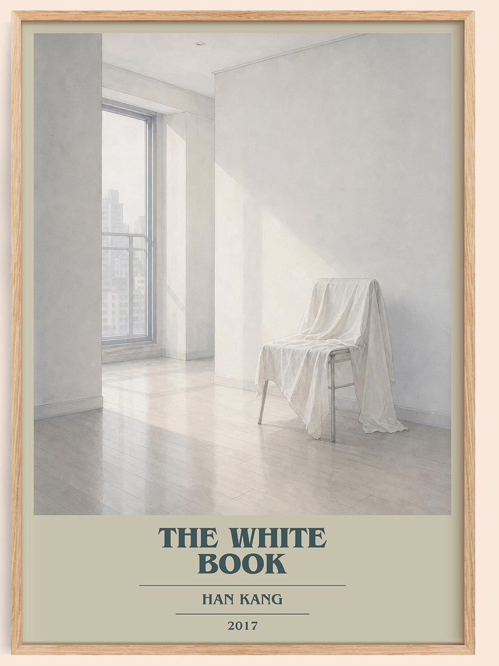 The White Book book cover book poster by Han Kang – framed literary art print