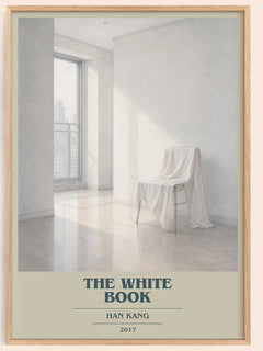 The White Book book cover book poster by Han Kang – framed literary art print