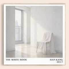The White Book literary book poster by Han Kang – framed literary art print