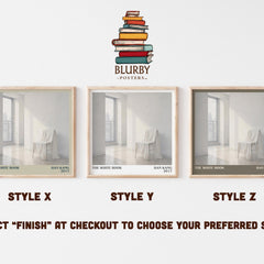 The White Book literary print in frame leaning in hallway – literary fiction wall art