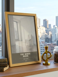 The White Book book cover print framed by window – literary home decor