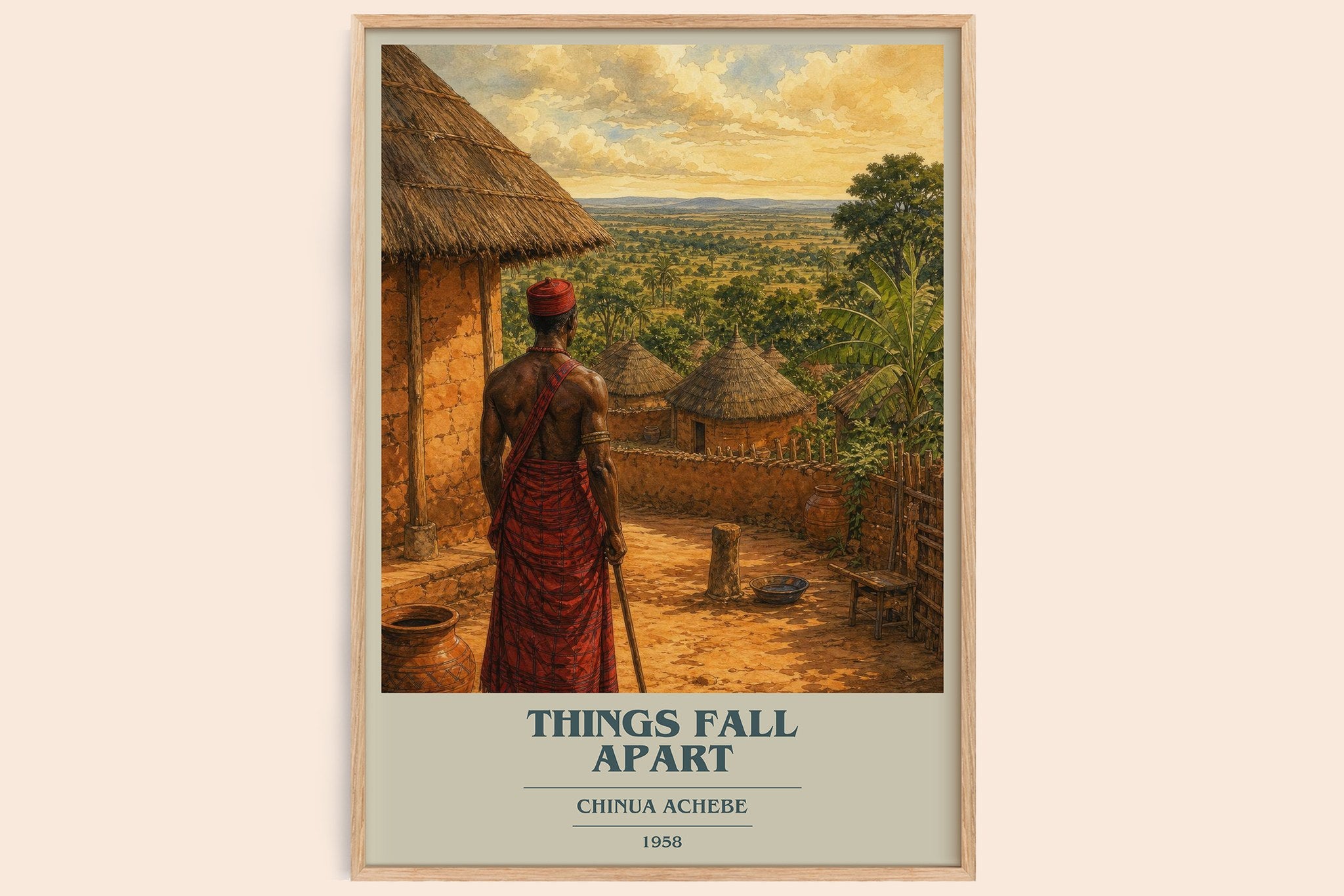 Things Fall Apart Book Cover Poster by Chinua Achebe