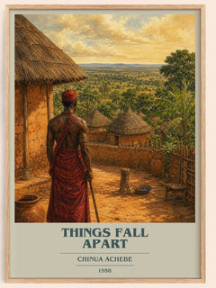 Things Fall Apart book cover book poster by Chinua Achebe – framed literary art print