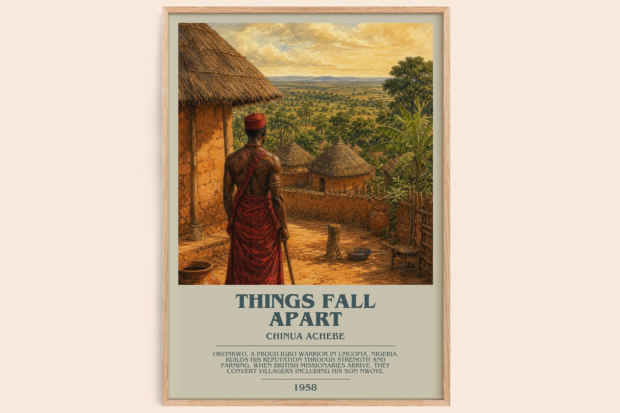 Things Fall Apart Bookish Wall Art by Chinua Achebe