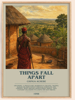 Things Fall Apart bookish book poster by Chinua Achebe – framed literary art print