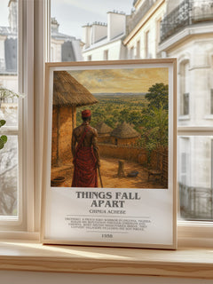 Things Fall Apart bookish poster colour and style options – Chinua Achebe book art