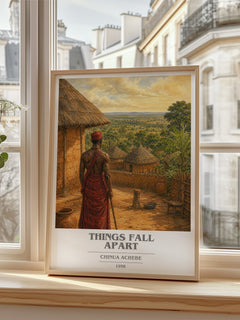 Things Fall Apart book cover poster colour and style options – Chinua Achebe book art