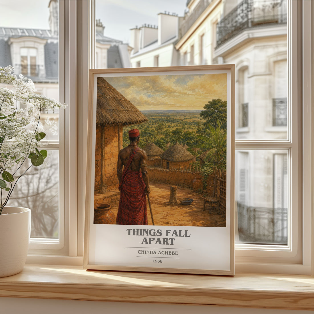 Things Fall Apart book cover poster colour and style options – Chinua Achebe book art